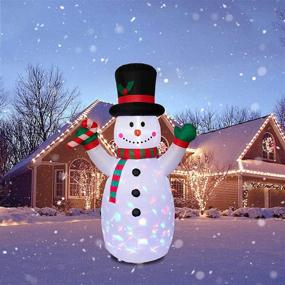 img 2 attached to Inflatable Snowman Holiday Décor - 6.9 ft Yard Decor with LED Lights for Outdoor Indoor Home Garden Lawn Patio Decorations