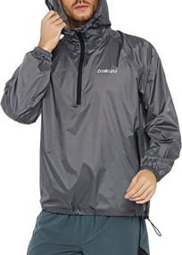 img 4 attached to 🌧️ DEMOZU Men's Waterproof Packable Rain Jacket with Hood - Ultimate Lightweight Windbreaker for Running, Cycling, and Biking