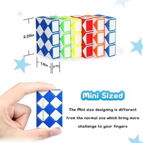 img 3 attached to 🧩 Головоломка-змейка Ganowo Fidget Snake Cube Mini Twist Puzzle (12PACK) - призы для вечеринки, наполнители подарочных пакетов, призы на карнавале, награды в классе, школьный подарок, подарок на день рождения - Наполнители новогодних чулочков для детей - головоломки скоростных кубов