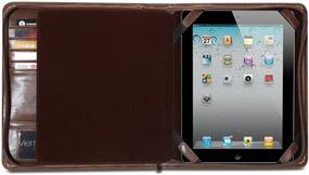 img 2 attached to 👜 GMYLE iPad Case: Stylish Business Portfolio Travel Case with Brow Pattern PU Leather for Effective Protection and Convenience