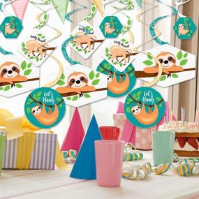 img 3 attached to 🎉 Hanging Party Decor - Sloth Themed - Set of 40 Swirls - Ideal for Baby Showers or Birthday Parties