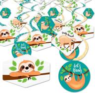 🎉 hanging party decor - sloth themed - set of 40 swirls - ideal for baby showers or birthday parties logo