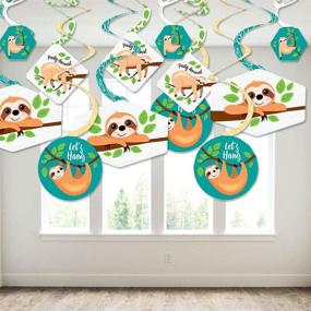 img 2 attached to 🎉 Hanging Party Decor - Sloth Themed - Set of 40 Swirls - Ideal for Baby Showers or Birthday Parties