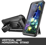 supcase unicorn beetle pro series case for lg v50 / lg 🦄 v50 thinq 5g - full-body protection with screen protector, kickstand, and holster clip (black) logo