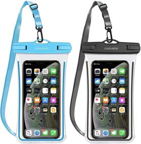 img 4 attached to 📱 GLBSUNION Universal Waterproof Phone Case - 2-Pack, iPhone 12 11 Pro Xs Max XR X 8 Plus, Galaxy S21, LG - 6.9'' Waterproof Phone Lanyard Dry Bag Pouch - Protective Pouch for Pool Beach Kayaking Travel