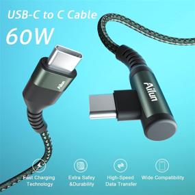 img 3 attached to 🔌 Кабель Ailun USB C 90 градусов, быстрая зарядка 60W PD, Нейлоновая оплетка 3Pack [3ft+6ft+6ft], Совместим с Galaxy S21 S20 S10 Note 20 10, Google Pixel 4 3 XL, iPad Pro, MacBook, Switch