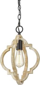 img 4 attached to Farmhouse Pendant CALDION Chandelier 6808PL GW