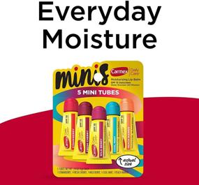 img 2 attached to 🍓 Carmex Daily Care Minis Moisturizing Lip Balm Tubes with SPF 15 - Strawberry, Cool Mint, Wild Berry, Peach Mango, and Fresh Cherry (Pack of 2) - 0.18 OZ Each