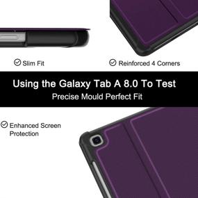 img 2 attached to 📱 Soke Galaxy Tab A 8.0 Case 2019 - Purple: Premium Shock Proof Stand Folio Case for Samsung Galaxy Tab A 8.0 inch Tablet [SM-T290/T295] - Multi-Viewing Angles, Soft TPU Back Cover