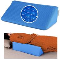 🔷 gel wedge pillows for sleeping bed – 30 degree incline body positioners for adults, back pain, bed sores – medical foam elevated legs bolster (blue-gel) logo