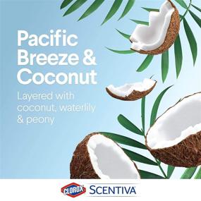 img 2 attached to 🌴 Clorox Scentiva Wipes, Pacific Breeze & Coconut - Bleach Free Cleaning | 70 Wipes (31767)