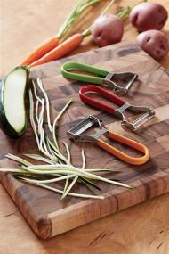 img 3 attached to 🥕 Efficient Multicolored Swiss Vegetable Julienne Y Peelers by Fox Run - 5 x 2.5 x 0.5 inches
