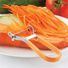 img 2 attached to 🥕 Efficient Multicolored Swiss Vegetable Julienne Y Peelers by Fox Run - 5 x 2.5 x 0.5 inches