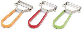 img 4 attached to 🥕 Efficient Multicolored Swiss Vegetable Julienne Y Peelers by Fox Run - 5 x 2.5 x 0.5 inches
