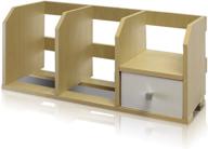 📦 furinno pasir desk storage shelf with bin: stylish steam beech/white organizer for your workspace logo