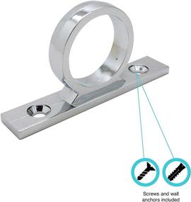 img 3 attached to Dura Faucet DF-SA155-CP RV Shower Hose Guide Ring - Mounting Screws Included (Chrome Polished)