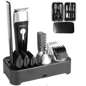 img 4 attached to 🧔 Sminiker 5 in 1 Multi-function Waterproof Grooming Kit for Men - Hair Clippers, Beard Trimmer, Body Groomer, Mustache Trimmer, Nose Hair Trimmer, Precision Trimmer