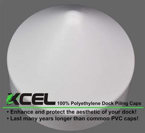 img 2 attached to 🔳 8 Inch White Round Cone Dock Piling Cap for XCEL Polyethylene