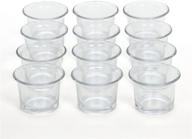 🕯️ hosley set of 12 clear glass oyster tea light holders – premium spa aromatherapy & wedding décor- 2.5 inch diameter tea light holders – perfect gift for tealight lovers & votive candle gardens – (o4) логотип