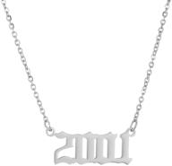 skqir women's birthday gold number year necklace - pendant for girls | number birth year necklace for women | perfect gift logo
