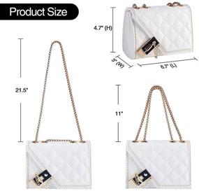 img 3 attached to Womens Rhombic Quilted Crossbody Bag Women's Handbags & Wallets