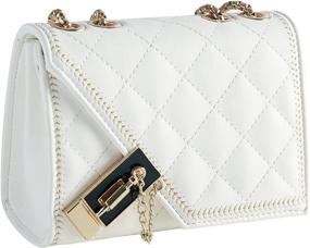 img 4 attached to Womens Rhombic Quilted Crossbody Bag Women's Handbags & Wallets