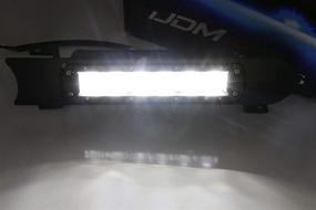 img 1 attached to Набор LED-полоски для передней решетки Ford Pre-LCI F250 F350 Lariat King Ranch 2017-2019 с (2) 30W CREE LED-полосками, крепежными кронштейнами, крепежными козырьками/кронштейнами, проводкой реле включения/выключения - iJDMTOY