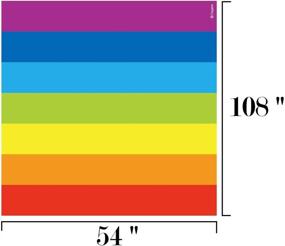 img 1 attached to 🌈 Радужный стол-скатерть набор для вечеринок - 4 штуки, идеально подходит для детских праздников, карнавалов, вечеринок для малышей.