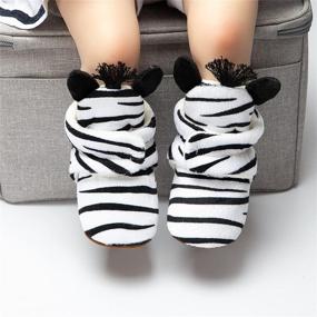 img 3 attached to 👶 Stay Cosy in Style: Meckior Newborn Infant Baby Fleece Winter Booties – Perfect First Walkers Shoes