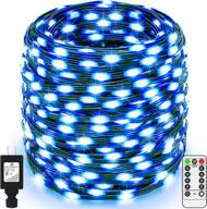 roadayly outdoor christmas lights 1000 led 394ft christmas tree lights with remote 8 modes plug in ip65 waterproof outdoor string lights for home decor diy wedding garden bedroom patio(blue) логотип