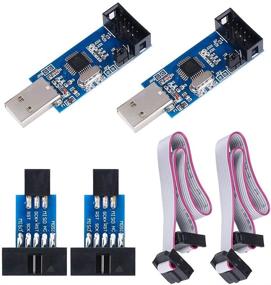 img 4 attached to 🔌 KeeYees USBASP Downloader Programmer Set with Cable, 10Pin to 6Pin Adapter Board - Ideal for 51 & AVR Series Microcontrollers