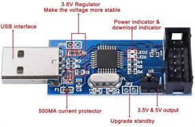 img 1 attached to 🔌 KeeYees USBASP Downloader Programmer Set with Cable, 10Pin to 6Pin Adapter Board - Ideal for 51 & AVR Series Microcontrollers