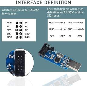 img 2 attached to 🔌 KeeYees USBASP Downloader Programmer Set with Cable, 10Pin to 6Pin Adapter Board - Ideal for 51 & AVR Series Microcontrollers