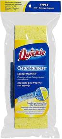 img 2 attached to Quickie Sponge Mop Refill 3x9 - Type S, 4-Pack