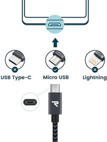 img 3 attached to 🔌 Кабель Rampow QC 3.0 Micro USB [2 шт./3.3 фута]: Быстрая зарядка и синхронизация для Samsung Galaxy, Sony, Kindle, PS4 и других устройств - космический серый