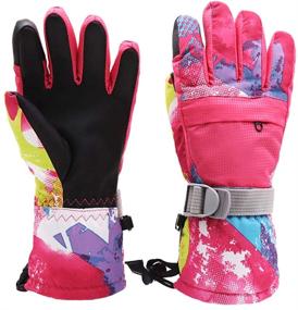 img 4 attached to 🧤 Stay Warm and Dry: Waterproof Kids Winter Snow Gloves for Boys and Girls - Ideal Ski Mittens for Toddlers and Teens 6-14T