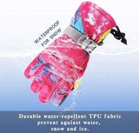 img 3 attached to 🧤 Stay Warm and Dry: Waterproof Kids Winter Snow Gloves for Boys and Girls - Ideal Ski Mittens for Toddlers and Teens 6-14T