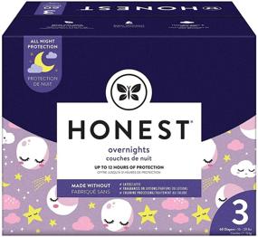 img 4 attached to 🌙 The Honest Company Club Box Starry Night Overnight Diapers, Size 3, 60 Count