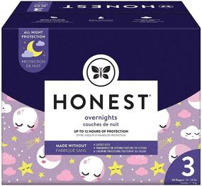 img 4 attached to 🌙 The Honest Company Клубная коробка Пеленки на ночь "Звездная ночь", размер 3, 60 штук