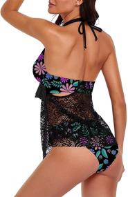 img 3 attached to 👙 Tankini Swimsuits: Trendy XXL Halter Bathing Suits for Women's Clothing