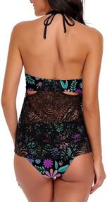 img 2 attached to 👙 Tankini Swimsuits: Trendy XXL Halter Bathing Suits for Women's Clothing