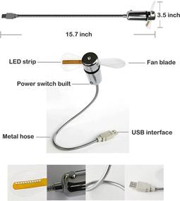 img 3 attached to 💡 B2ocled LED USB Fan: Programmable, Portable & Colorful Message Fan for Laptops & Computers