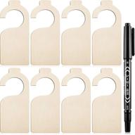 organize with ease: 14-piece wooden baby closet size divider set with marker pen logo