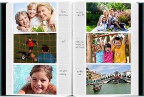 img 1 attached to 📸 Teal Majestic Fabric Frame Cover Photo Album with 300 Pockets, Holds 4x6 Photos