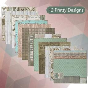 img 1 attached to 📜 YARUMI Vintage Time-Themed Scrapbook Paper: 12 Unique Designs, 24 Pages, 6 Inches Retro Album Backgrounds for Cardmaking and Decoration—Foldable & Cuttable Craft Paper