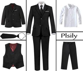 img 1 attached to 👔 Boys' Complete Outfit: Formal Suit Pieces for Classy Clothing