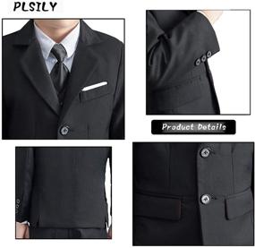 img 2 attached to 👔 Boys' Complete Outfit: Formal Suit Pieces for Classy Clothing