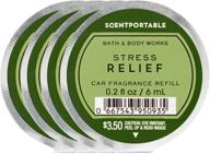 🛀 bath and body works stress relief eucalyptus spearmint scentportable fragrance refill - 4 pack, 0.2 oz each логотип