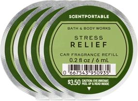 img 1 attached to 🛀 Bath and Body Works Stress Relief Eucalyptus Spearmint Scentportable Fragrance Refill - 4 Pack, 0.2 Oz each