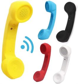 img 1 attached to 📞 Vintage Retro Cordless Telephone Handset: Radiation-Proof Bluetooth Receivers, Rechargeable, White